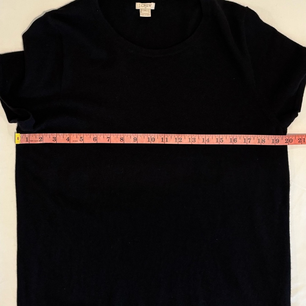 Merino Wool-Blend Black Blouse Top XL - Picture 4 of 7